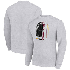 Washington Commanders Starter Half Helmet Team Graphic Tri-Blend Fleece Pullover Sweatshirt Heather Gray - NFL