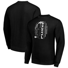 Kansas City Chiefs Starter Half Helmet Team Graphic Tri-Blend Fleece Pullover Sweatshirt Black - NFL