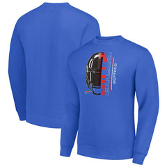 Buffalo Bills Starter Half Helmet Team Graphic Tri-Blend Fleece Pullover Sweatshirt Royal - NFL