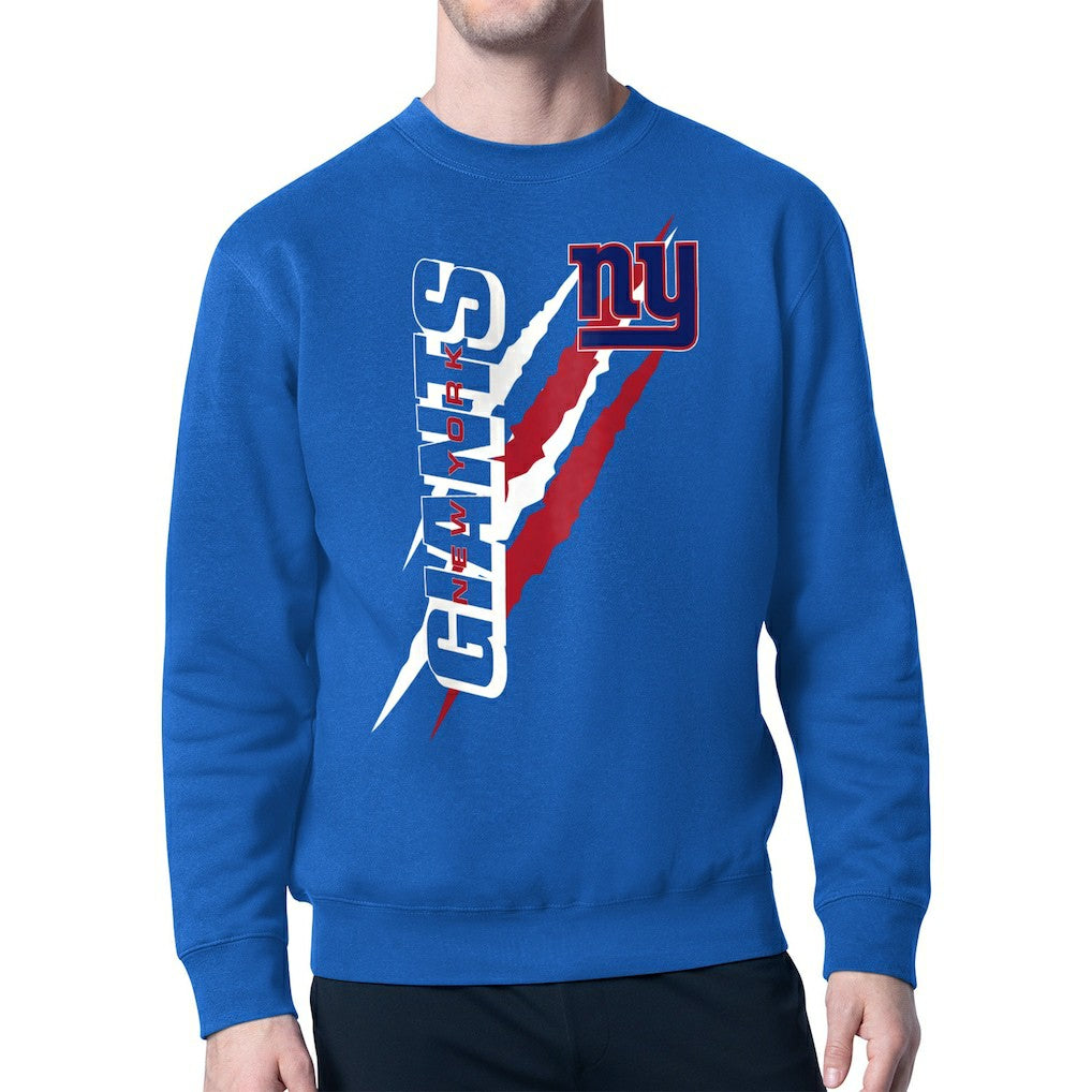 New York Giants Starter Color Scratch Team Graphic Fleece Pullover Sweatshirt Royal - NFL
