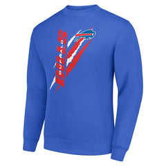 Buffalo Bills Starter Color Scratch Team Graphic Fleece Pullover Sweatshirt Royal - NFL