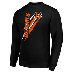 Cincinnati Bengals Starter Color Scratch Team Graphic Fleece Pullover Sweatshirt Black - NFL