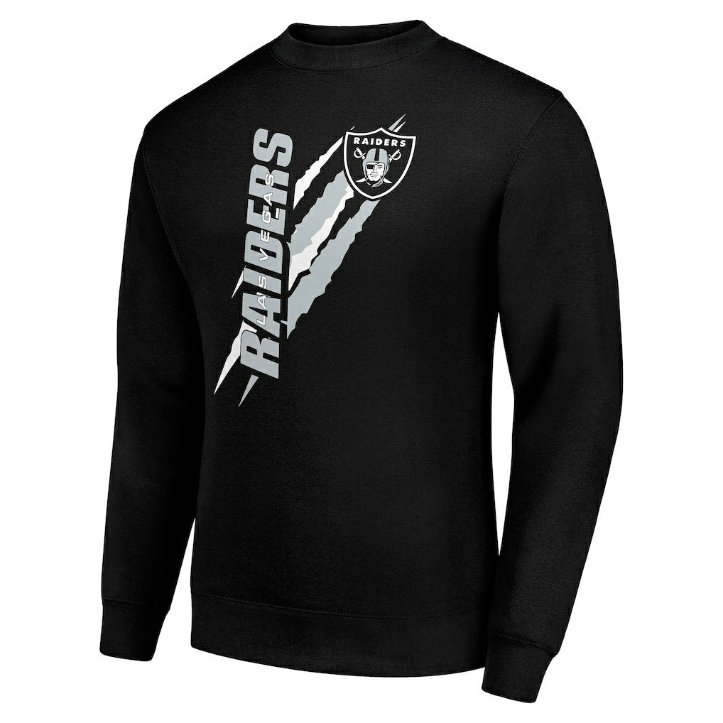 Las Vegas Raiders Starter Color Scratch Team Graphic Fleece Pullover Sweatshirt Black - NFL