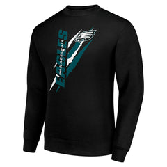 Philadelphia Eagles Starter Color Scratch Team Graphic Fleece Pullover Sweatshirt Black - NFL