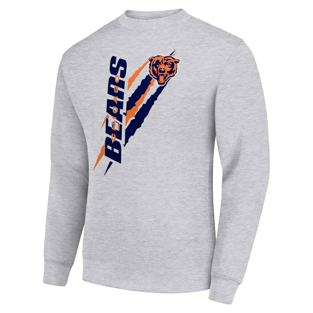 Chicago Bears Starter Color Scratch Team Graphic Fleece Pullover Sweatshirt Heather Gray - NFL