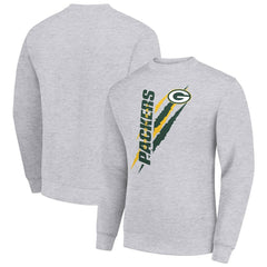 Green Bay Packers Starter Color Scratch Team Graphic Fleece Pullover Sweatshirt Heather Gray - NFL