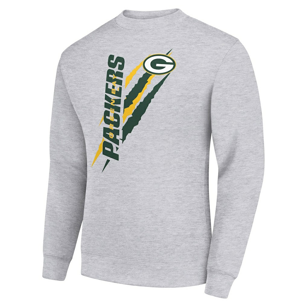 Green Bay Packers Starter Color Scratch Team Graphic Fleece Pullover Sweatshirt Heather Gray - NFL
