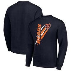 Chicago Bears Starter Color Scratch Team Graphic Fleece Pullover Sweatshirt Navy - NFL