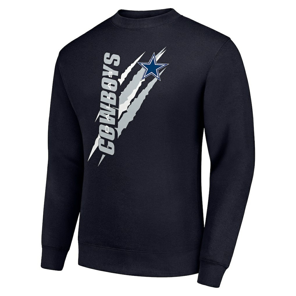 Dallas Cowboys Starter Color Scratch Team Graphic Fleece Pullover Sweatshirt Navy - NFL