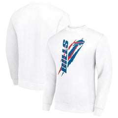 Buffalo Bills Starter Color Scratch Team Graphic Fleece Pullover Sweatshirt White - NFL