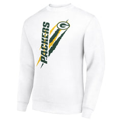 Green Bay Packers Starter Color Scratch Team Graphic Fleece Pullover Sweatshirt White - NFL