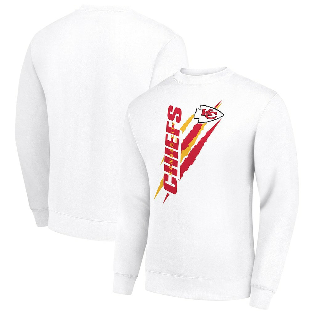 Kansas City Chiefs Starter Color Scratch Team Graphic Fleece Pullover Sweatshirt White - NFL