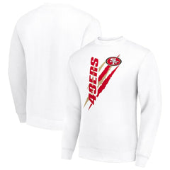 San Francisco 49ers Starter Color Scratch Team Graphic Fleece Pullover Sweatshirt White - NFL