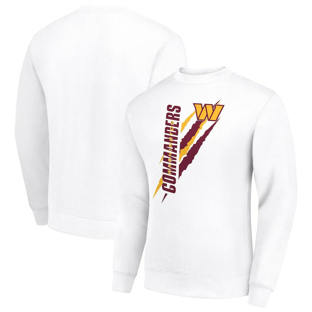 Washington Commanders Starter Color Scratch Team Graphic Fleece Pullover Sweatshirt White - NFL