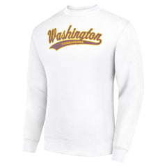 Washington Commanders Starter Tailsweep Team Graphic Tri-Blend Fleece Pullover Sweatshirt White - NFL