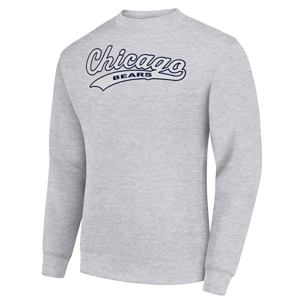 Chicago Bears Starter Tailsweep Team Graphic Tri-Blend Fleece Pullover Sweatshirt Heather Gray - NFL