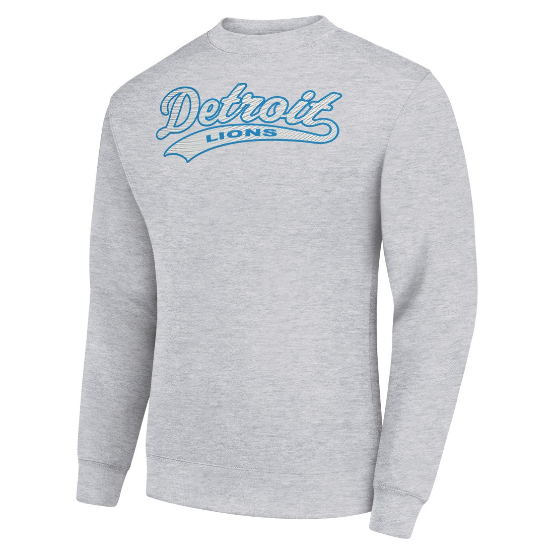Detroit Lions Starter Tailsweep Team Graphic Tri-Blend Fleece Pullover Sweatshirt Heather Gray - NFL