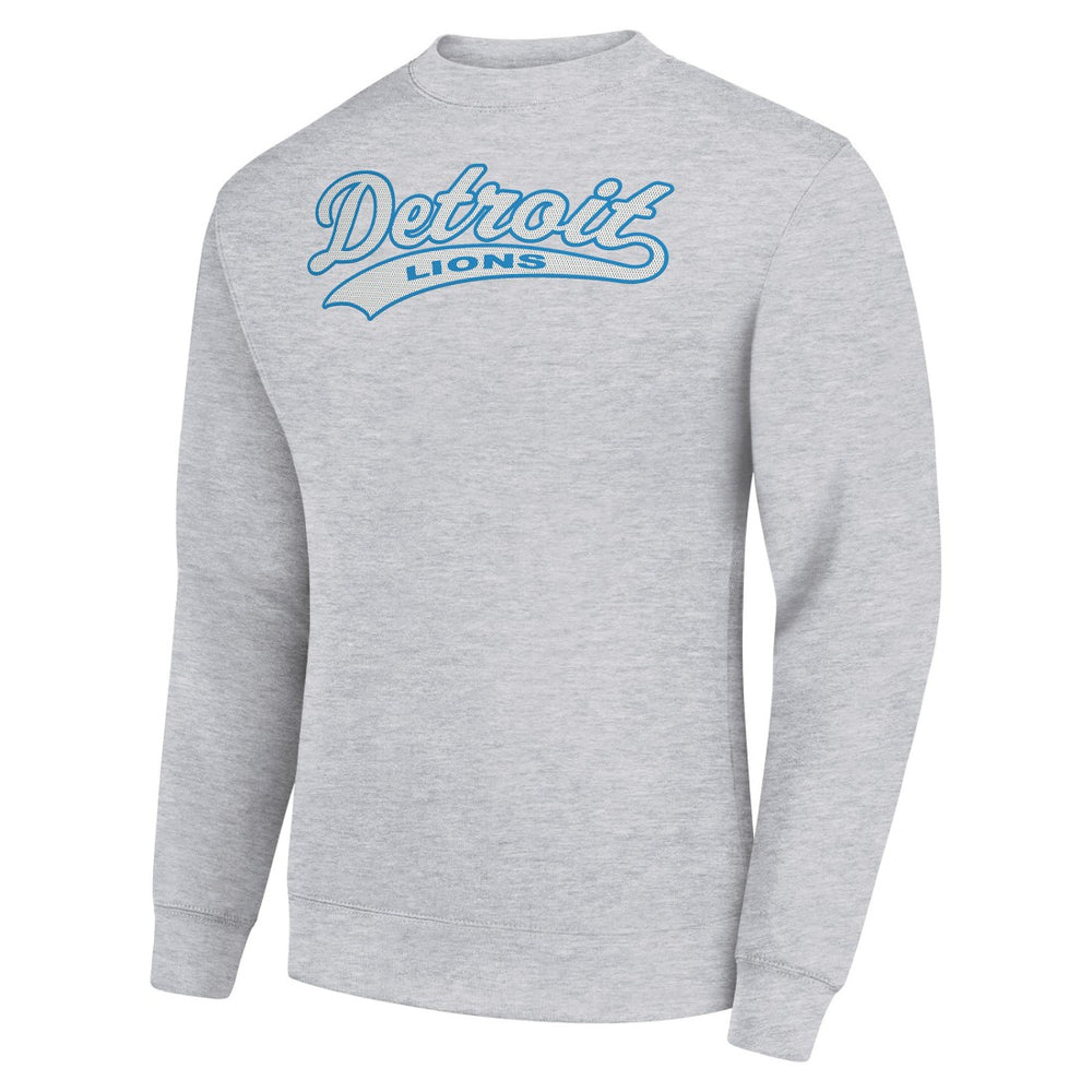 Detroit Lions Starter Tailsweep Team Graphic Tri-Blend Fleece Pullover Sweatshirt Heather Gray - NFL