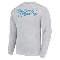Detroit Lions Starter Tailsweep Team Graphic Tri-Blend Fleece Pullover Sweatshirt Heather Gray - NFL