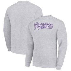 Minnesota Vikings Starter Tailsweep Team Graphic Tri-Blend Fleece Pullover Sweatshirt Heather Gray - NFL