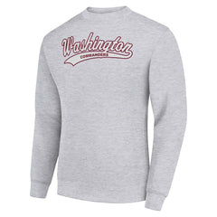 Washington Commanders Starter Tailsweep Team Graphic Tri-Blend Fleece Pullover Sweatshirt Heather Gray - NFL