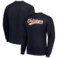 Chicago Bears Starter Tailsweep Team Graphic Tri-Blend Fleece Pullover Sweatshirt Navy - NFL