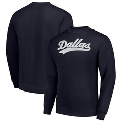 Dallas Cowboys Starter Tailsweep Team Graphic Tri-Blend Fleece Pullover Sweatshirt Navy - NFL