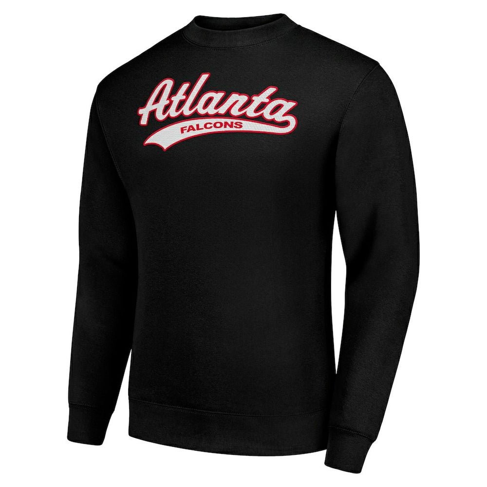 Atlanta Falcons Starter Tailsweep Team Graphic Tri-Blend Fleece Pullover Sweatshirt Black - NFL