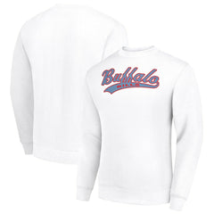 Buffalo Bills Starter Tailsweep Team Graphic Tri-Blend Fleece Pullover Sweatshirt White - NFL