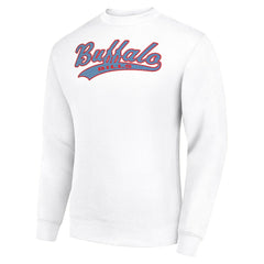 Buffalo Bills Starter Tailsweep Team Graphic Tri-Blend Fleece Pullover Sweatshirt White - NFL