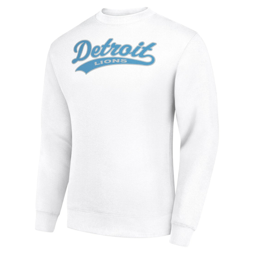 Detroit Lions Starter Tailsweep Team Graphic Tri-Blend Fleece Pullover Sweatshirt White - NFL