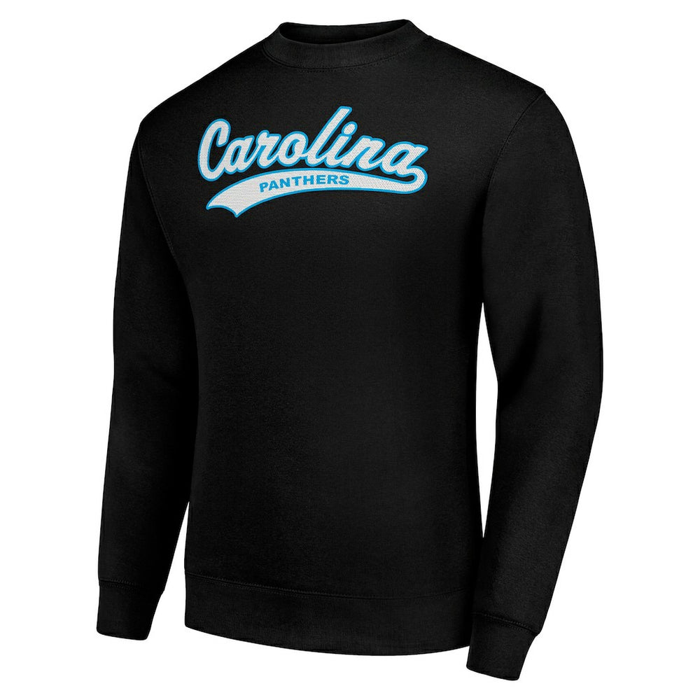 Carolina Panthers Starter Tailsweep Team Graphic Tri-Blend Fleece Pullover Sweatshirt Black - NFL
