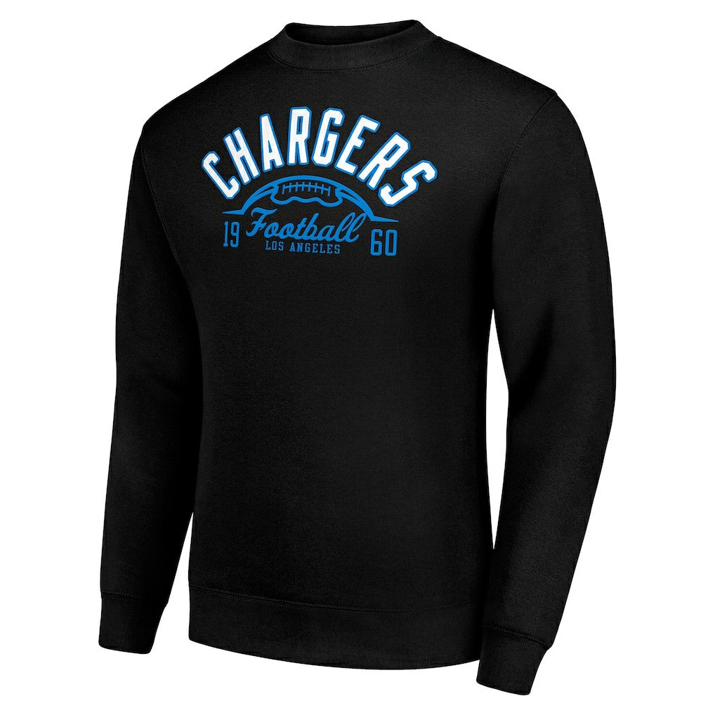 Los Angeles Chargers Starter Half Ball Team Graphic Tri-Blend Fleece Pullover Sweatshirt Black - NFL