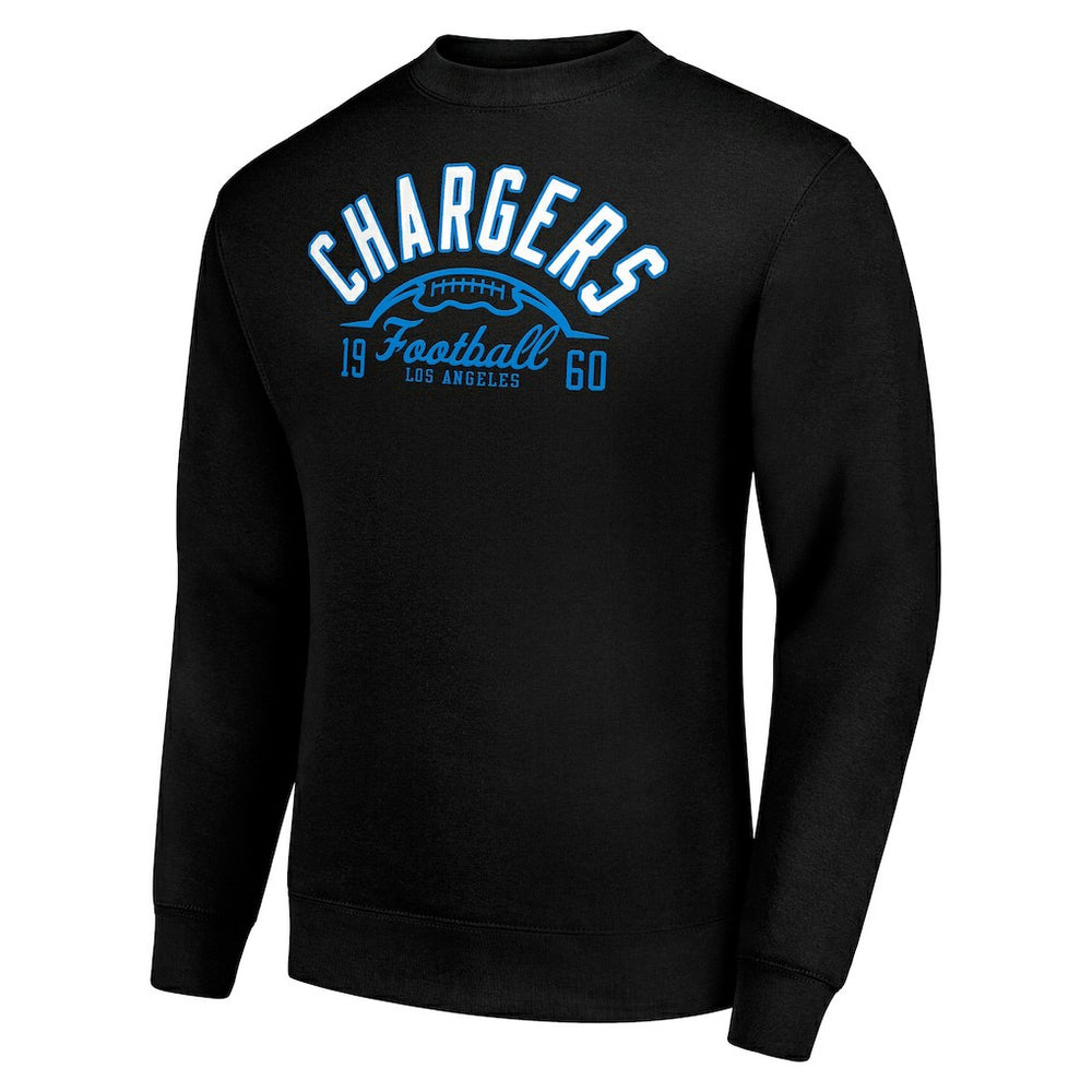Los Angeles Chargers Starter Half Ball Team Graphic Tri-Blend Fleece Pullover Sweatshirt Black - NFL