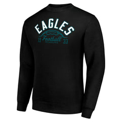Philadelphia Eagles Starter Half Ball Team Graphic Tri-Blend Fleece Pullover Sweatshirt Black - NFL