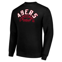 San Francisco 49ers Starter Half Ball Team Graphic Tri-Blend Fleece Pullover Sweatshirt Black - NFL