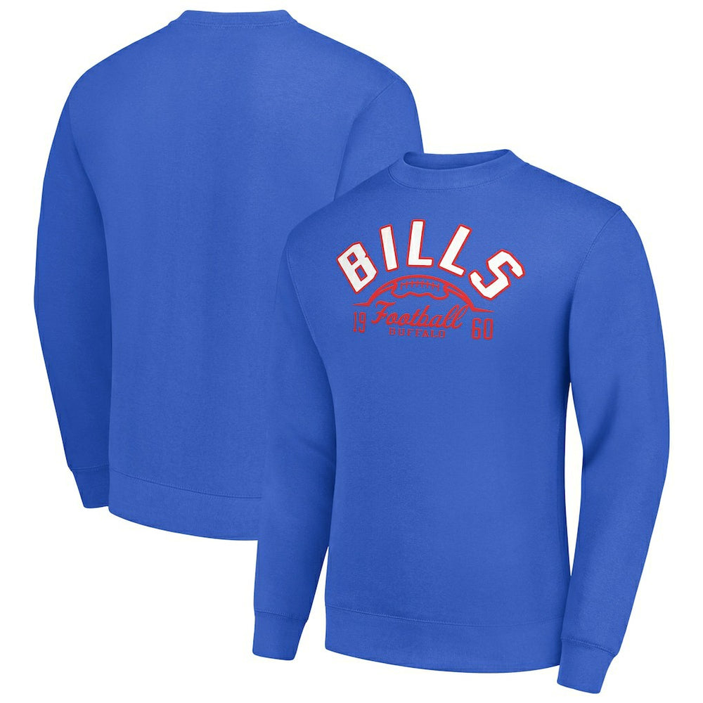 Buffalo Bills Starter Half Ball Team Graphic Tri-Blend Fleece Pullover Sweatshirt Royal - NFL