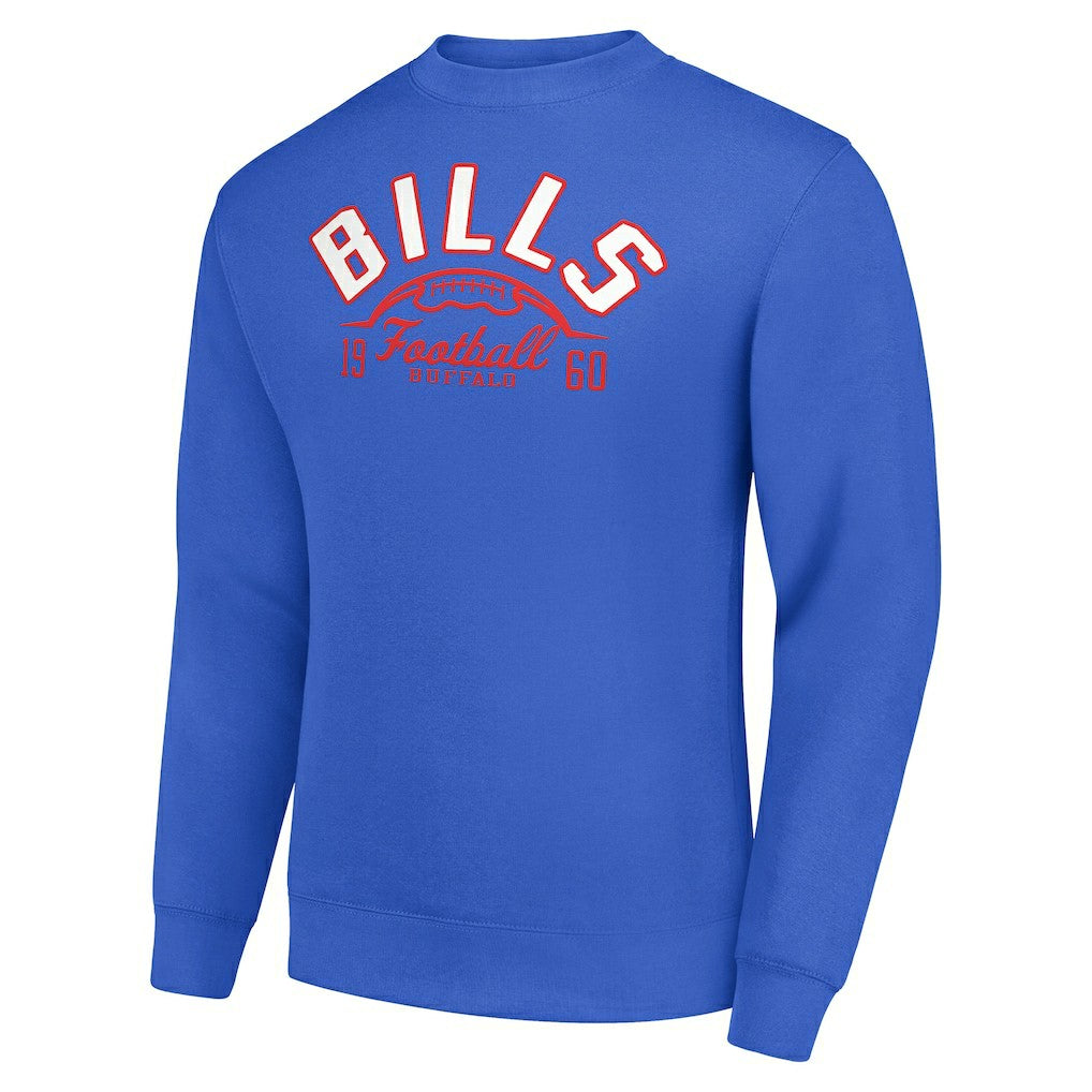 Buffalo Bills Starter Half Ball Team Graphic Tri-Blend Fleece Pullover Sweatshirt Royal - NFL