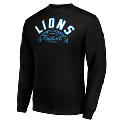 Detroit Lions Starter Half Ball Team Graphic Fleece Pullover Sweatshirt Black - NFL