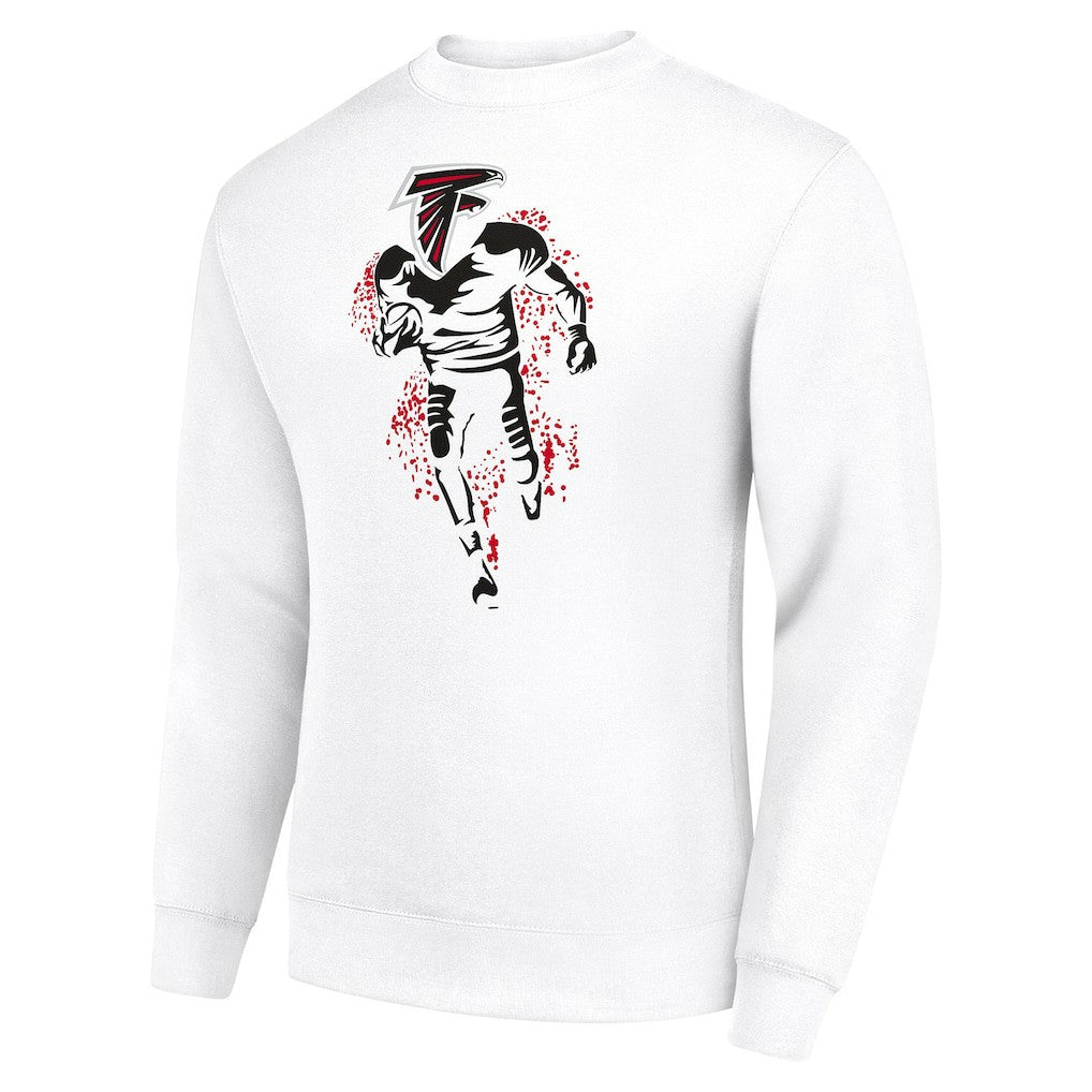 Atlanta Falcons Starter Logoface Team Graphic Tri-Blend Fleece Pullover Sweatshirt White - NFL