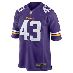 Andrew Van Ginkel Minnesota Vikings Team Game Jersey Purple - Nike