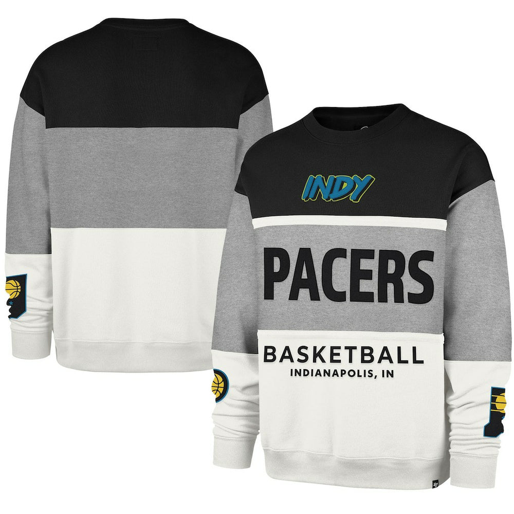 47 brand - Indiana Pacers '47 Unisex 2024/25 City Edition On Five Maximalist Pullover Sweatshirt - Gray