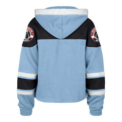 47 brand - Washington Wizards '47 Women's 2024/25 City Edition Superior Cropped Lace-Up Pullover Hoodie - Light Blue