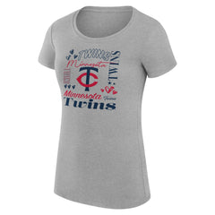 Minnesota Twins G-III 4Her by Carl Banks Women's Super-Slim Fit Lightweight Collage Team Graphic Crew Neck T-Shirt Near Me