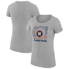 Houston Astros G-III 4Her by Carl Banks Women's Super-Slim Fit Lightweight Collage Team Graphic Crew Neck T-Shirt for sale