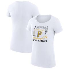 Pittsburgh Pirates G-III 4Her by Carl Banks Women's Super-Slim Fit Lightweight Collage Team Graphic Crew Neck T-Shirt Online