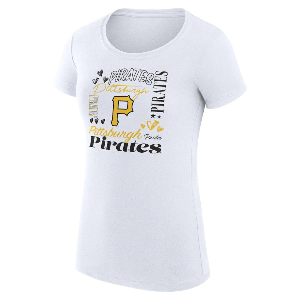 Pittsburgh Pirates G-III 4Her by Carl Banks Women's Super-Slim Fit Lightweight Collage Team Graphic Crew Neck T-Shirt Online
