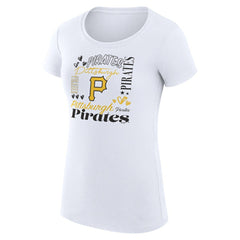 Pittsburgh Pirates G-III 4Her by Carl Banks Women's Super-Slim Fit Lightweight Collage Team Graphic Crew Neck T-Shirt Online