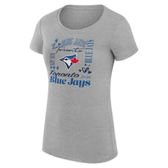 Toronto Blue Jays G-III 4Her by Carl Banks Women's Super-Slim Fit Lightweight Collage Team Graphic Crew Neck T-Shirt Near Me