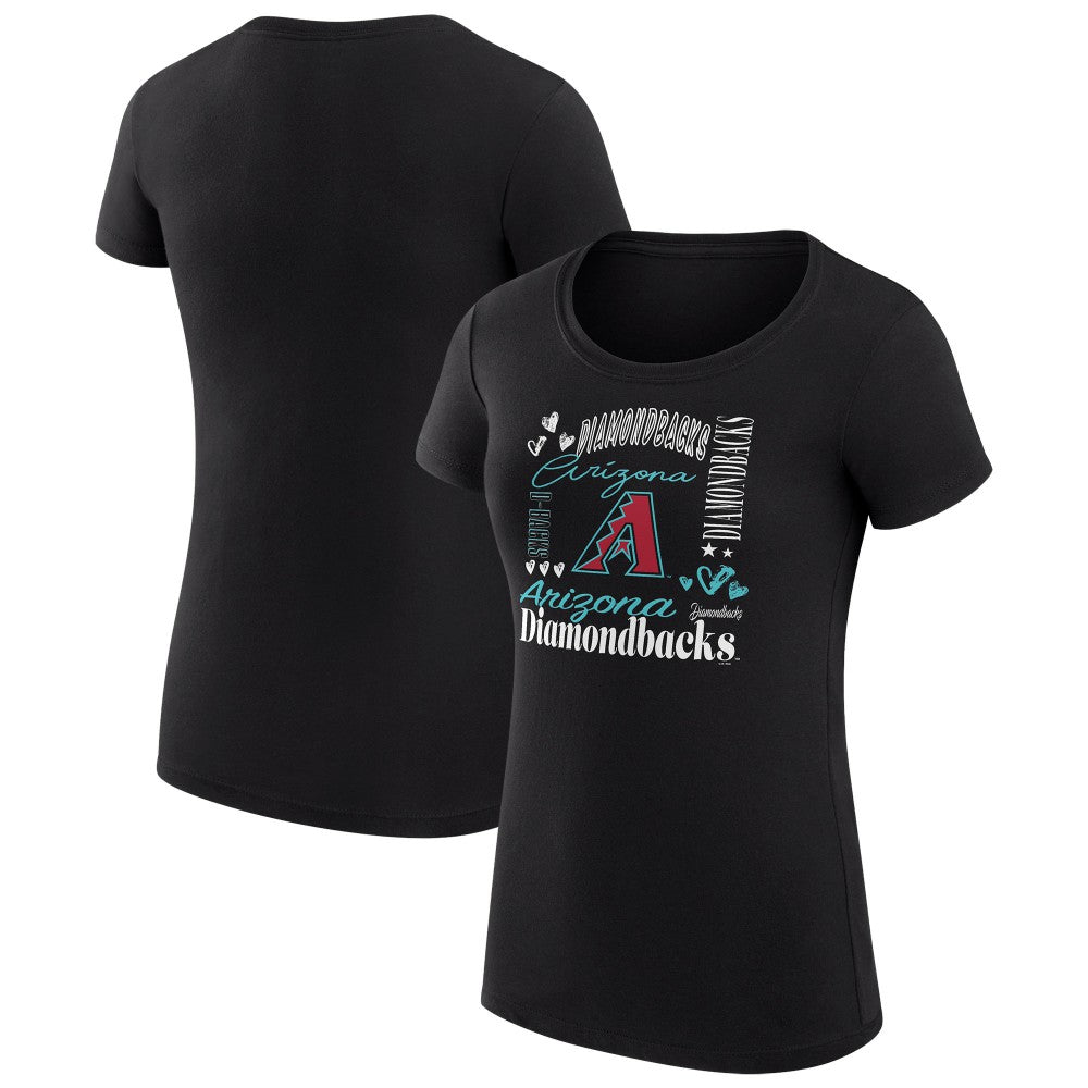 Arizona Diamondbacks G-III 4Her by Carl Banks Women's Super-Slim Fit Lightweight Collage Team Graphic Crew Neck T-Shirt Online